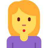 Person Frowning: Woman - Twemoji