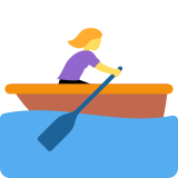 Woman Rowing Boat - Twemoji