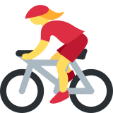 Woman Biking - Twemoji