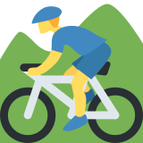 Man Mountain Biking - Twemoji