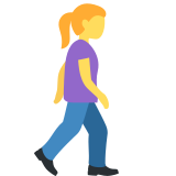 Woman Walking Right - Twemoji