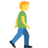 Man Walking Right - Twemoji