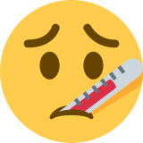 Face with Thermometer - Twemoji