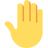 Raised Back of Hand - Twemoji