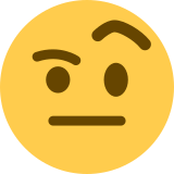 Face with Raised Eyebrow - Twemoji