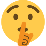 Face with Finger Over Mouth (Shushing Face) - Twemoji