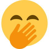 Face with Hand Over Mouth - Twemoji