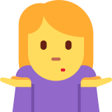 Woman Shrugging - Twemoji