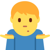 Man Shrugging - Twemoji