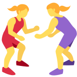 Women Wrestling - Twemoji