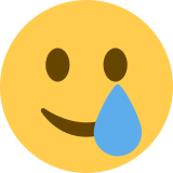 Smiling Face with Tear - Twemoji