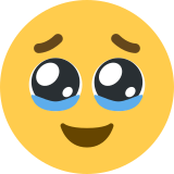 Face Holding Back Tears - Twemoji