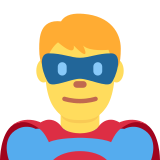 Male Superhero - Twemoji