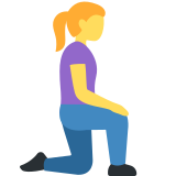 Woman Kneeling Direction Right - Twemoji