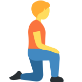 Person Kneeling Right - Twemoji