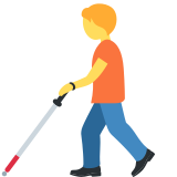 Person with White Cane - Twemoji