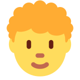 Person: Curly Hair - Twemoji
