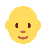 Person: Bald - Twemoji