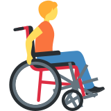 Person in Manual Wheelchair Moving Right - Twemoji