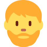 Man: Beard - Twemoji