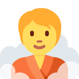 Person in Steamy Room - Twemoji