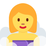 Woman in Steamy Room - Twemoji