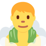 Man in Steamy Room - Twemoji