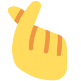 Index Finger and Thumb Crossed (Finger Heart) - Twemoji