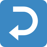 Right Arrow Curving Left - Twemoji