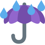 Umbrella with Rain Drops - Twemoji