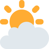 Sun Behind Cloud - Twemoji