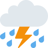 Cloud with Lightning and Rain - Twemoji