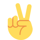 Victory Hand (Peace Sign) - Twemoji
