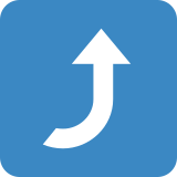 Right Arrow Curving Up - Twemoji