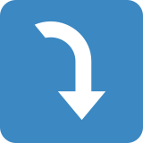 Right Arrow Curving Down - Twemoji